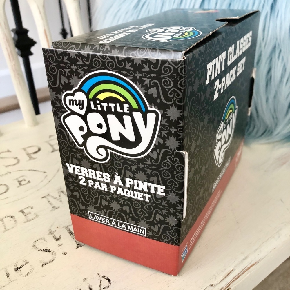 MY LITTLE PONY - MLP, 2013, HMV Exclusive, Pint Glass 2-Pack, NEW In Box - Picture 3 of 8